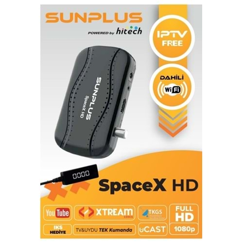 Sunplus Spacex Çanaklı-çanaksız Dahili Wi-fi Full Hd Sinema Paketili Uydu Alıcısı Akıllı Kumanda spacex