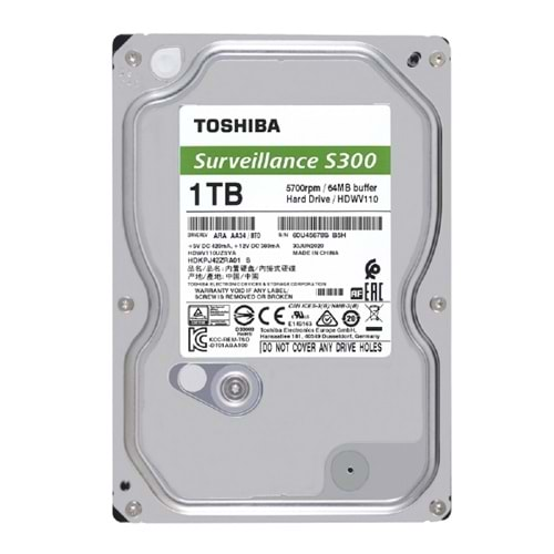 Toshiba S300 1TB 5400 RPM Surveillance Desktop Internal Hard Disk Drive #alosat