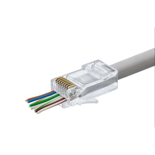 RJ45 CAT6/CAT5 Yeni Nesil Konnektör-Delikli Konnektör 100 Adet