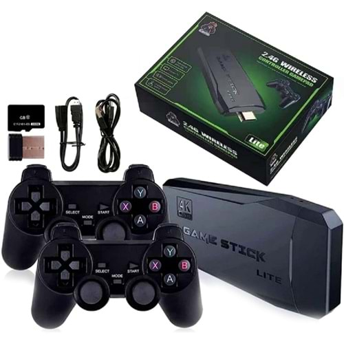 BOFFSHUO Shelein Oyun Çubuğu 4k - 20000 Oyun, Kablosuz Oyun, 2.4g Kablosuz Kumanda Gamepad 4K Oyun Çubuğu, TV için USB Oyun Çubuğu 4K Hdmi Çıkışı, 64GB