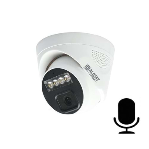 ALOSAT IP 4MP P4-5145SMW4 2.8 MM Dahili ses IP DOM Gece Renkli 4Warm Light LED DOM Kamera Fulhan Bord SESLI POE IP H.265 4 Mp 2304x1296P Full HD 2.8 MM 5Mp Sabit Lens, 1/2,7