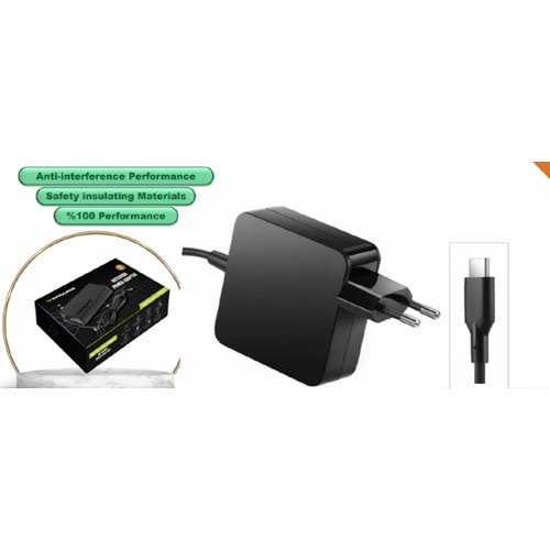 LENOVO TYPE-C LAPTOP ŞARJ ADAPTÖRÜ SPRANGE SR-L19 ● 20V● 3.25A● TYPE-C● 65 Watt● AC 110-240V/50-60 HZ● Akım Koruma● 1.5 Metre Power Kablo● For LENOVO