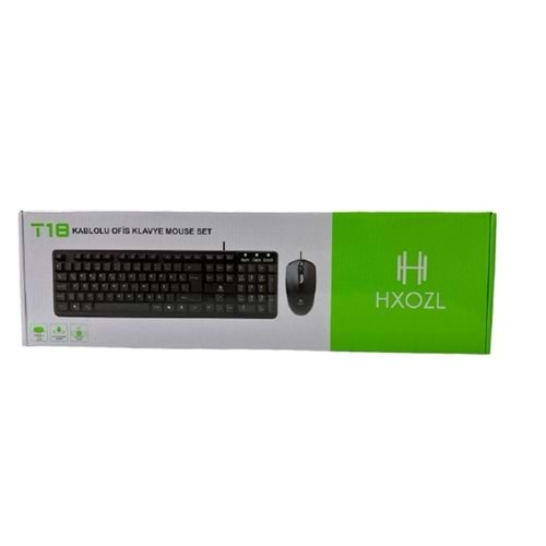 HXOZL T18 KABLOLU OFİS KLAVYE MOUSE SET