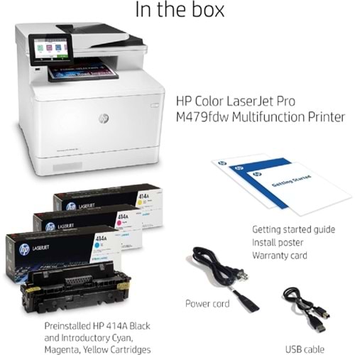 Hp Laserjet Pro M479FDW (W1A80A) Wi-Fi + Tarayıcı + Fotokopi + Faks Renkli Çok Fonksiyonlu Lazer Yazıcı +1 SET ORJİNAL TONER