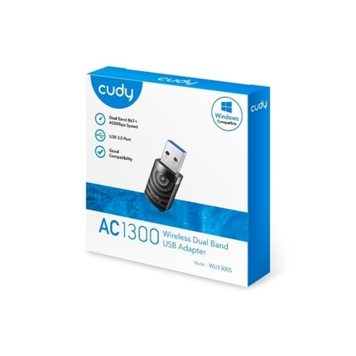 CUDY WU1300S 1300Mbps USB 3.0 Kablosuz Adaptör