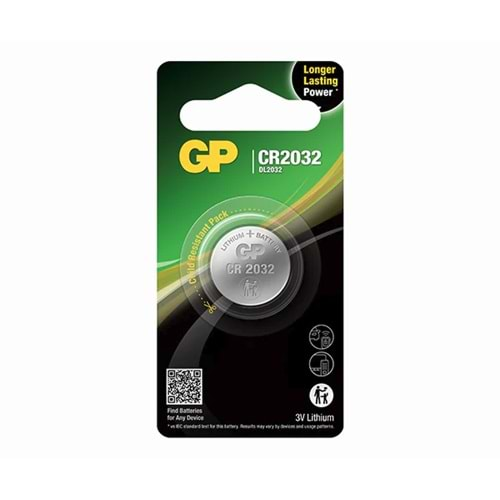 GP Lithium Coin Battery CR2032