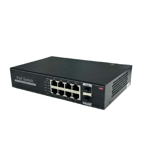 ALOSAT 8 PORT 10/100/1000 PoE + 2 1000X SFP Slot 120W Smart PoE Switch