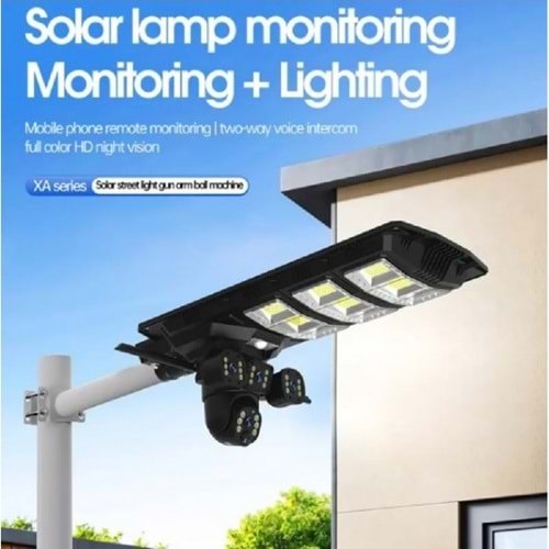 ALOSAT S4G-7485 SOLAR LAMBALI Rscamtom açık 6MP çok lens güneş sokak işık kamera hareket algılama Alarm renk gece görüş güvenlik kamerası 4G SIM KART
