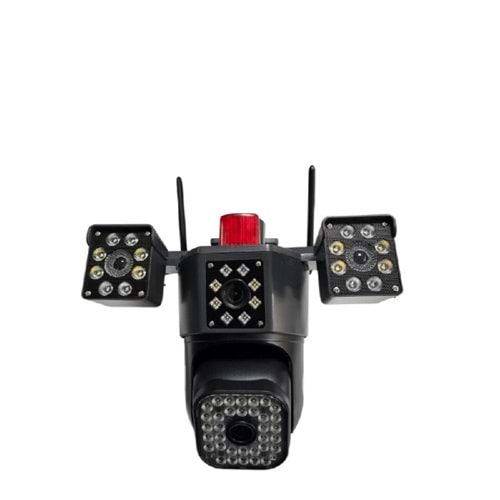 ALOSAT 4G-4428 4G Kamerası Çift Lens Dış Mekan 6MP 4K IP 12 VOLT Kamera PIR Gece Görüş V380 Pro CCTV Güvenlik