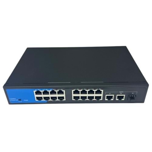 ALOSAT SP-16Port 10/100/1000MBPS 16+2+1 Gigabit Poe Switch