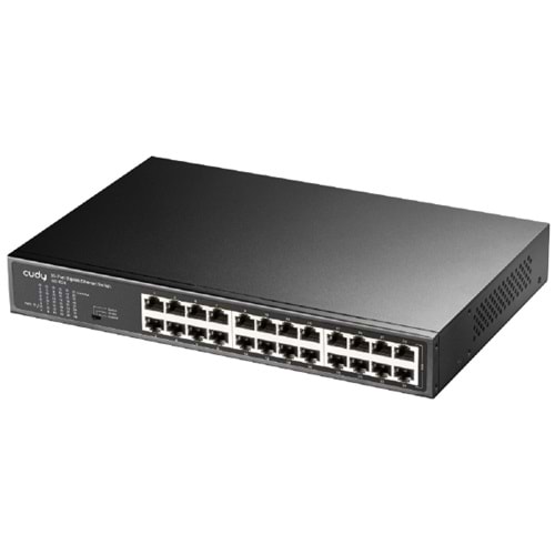 CUDY FS1024 24 Port 10/100 Yönetilemez Rack mount Metal Kasa Switch