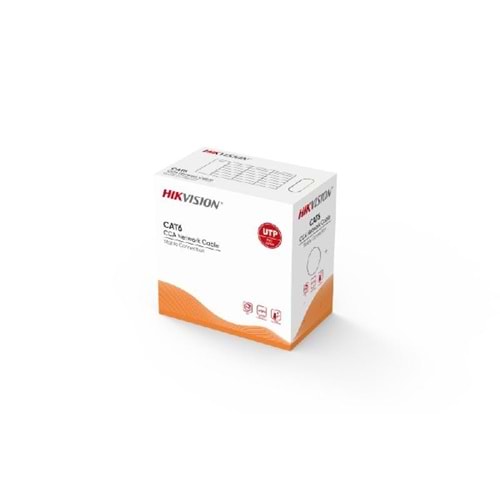 HIKVISION DS-1LN6UU/CCA(O-STD) CAT6 - CCA UTP 305 Metre 23AWG - 0.57mm Network Kablosu GRI