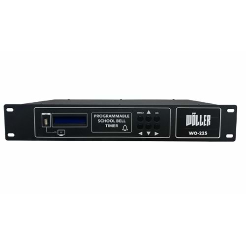 WÖLLER WO-225 PROGRAMLANABİLİR RACK TİPİ OKUL ZİL SAATİ