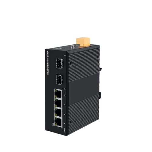 ALOSAT GD5904 4Port 10/100/1000 Yönetilemez 2 SFP (1GB) Endüstriyel Tip (-30°C+75°C) (4 Port Poe+) Power Supply: DC 12-52V