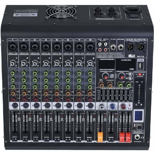 WÖLLER W-8R900 8 MONO GİRİŞ / 2 AUX 8 KANALLI POWER MİKSER