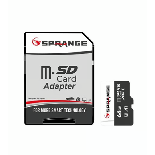 Sprange SM64 Tf Card 64GB Hafıza Kartı High SpeedClass 104K Ultra HDUHS-3TF Kart + SD Adaptör