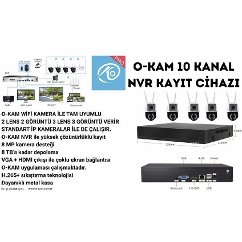 O-KAM ZR-4010 NVR 10 KANAL KAYIT CİHAZI Zr-3010