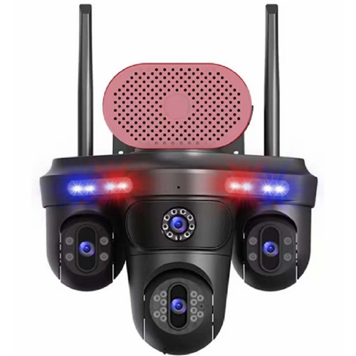 ES-705 4 LENS ÇAKARLI SİRENLİ WİFİ CAMERA KOLİ 12