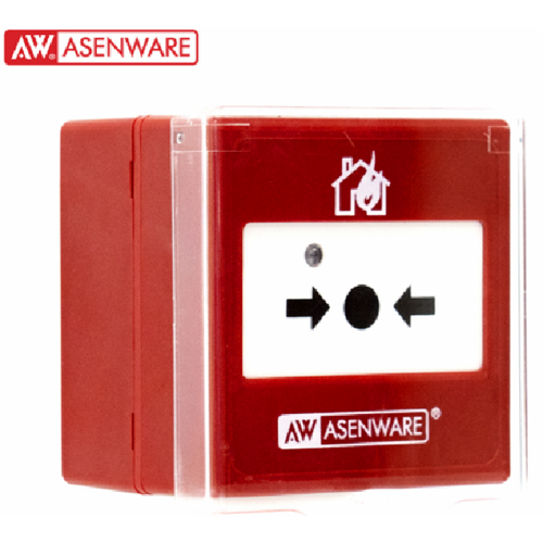AW ASENWARE AW-D135W kablosuz manuel yangın alarmı istasyonu, esas olarak kablosuz kontrol sistemiyle kullanılmak üzere tasarlanmıştır. Yangın manuel olarak onaylandıktan sonra basıldığında, yangın alarm kontrol sistemine bir alarm