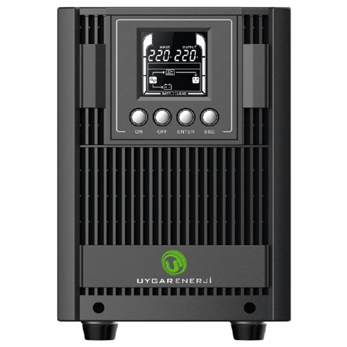 Uygar Enerji TIME 2KVA ONLINE LCD UPS 4×12V7AH Yeni Nesil Akülü Güç Kaynağı Ups (2 KVA 4X12V7AH Akü)