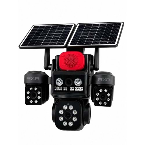 RXR V-Bt8 4 Lensli 4g E-Sım Destekli Solar Güneş Enerjili Kablosuz Akıllı Güvenlik Kamerası