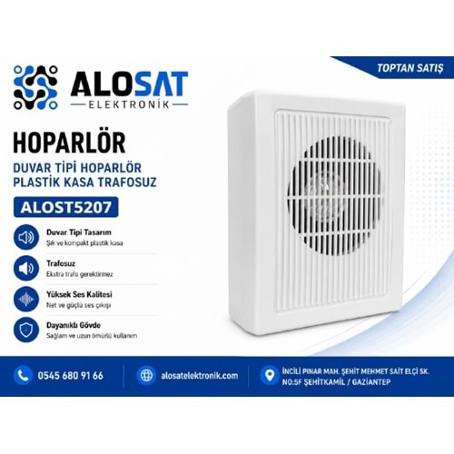 ALOSAT Duar TIPI Hoparlor blastk kasa Trafosuz