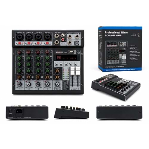 STRIKING POWER 6 KANAL PROFISIONAL MIXER