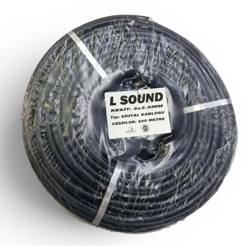 L-SOUND 100MT 2X2.5MM HOPARLOR KABLOSU 100%BAKIR
