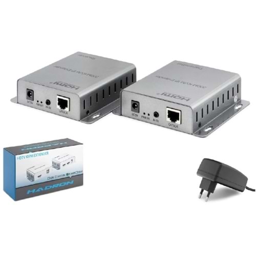 HADRON HDX1343 HDMI KVM IP Extender Loop Out IR 1080p 60 Hz 200 m Gri
