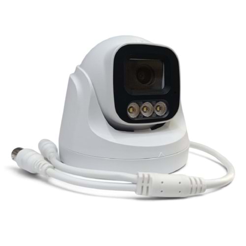 ALOSAT AHD 2MP 2.8MM LENS DAHILI SES DOME KAMERA GECE RENKLI 3 WARM LIGHT LED MIC 30 METRE 1080X1920 GECE GÜNDÜZ