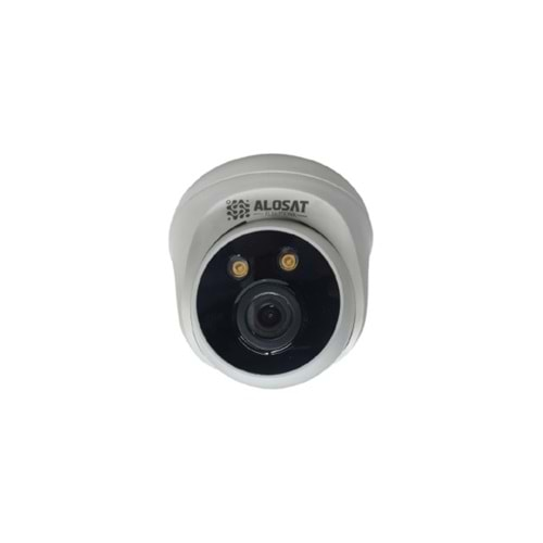 ALOSAT AHD 2MP 3.6MM AS-17332W DOME Gece Renkli 2Warm Light LED FULHAN PORT 2MP 1920x1080P Full HD Güvenlik Kamera 3,6 MM 5Mp Sabit Lens, 1/2,7