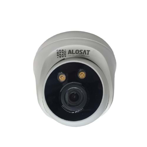 ALOSAT IP 4MP AS-17442W Gece Renkli 4Warm Light LED DOM Kamera Fulhan Bord SESLI POE IP H.265 4 Mp 2304x1296P Full HD3,6 MM 5Mp Sabit Lens, 1/2,7