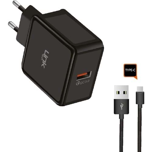 Linktech C505 Safe Quick Charge 3.0 Type-C Hızlı Şarj Aleti