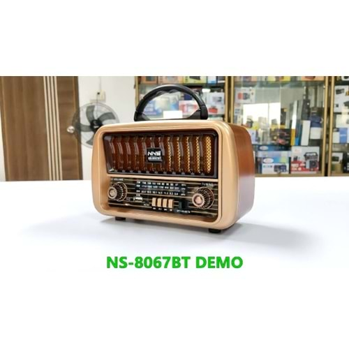 Ns-8067 Retro radyo üç bant antik nostaljik yarı iletken ev kartı TF USB Bluetooth hoparlör MP3 dijital oynatıcı