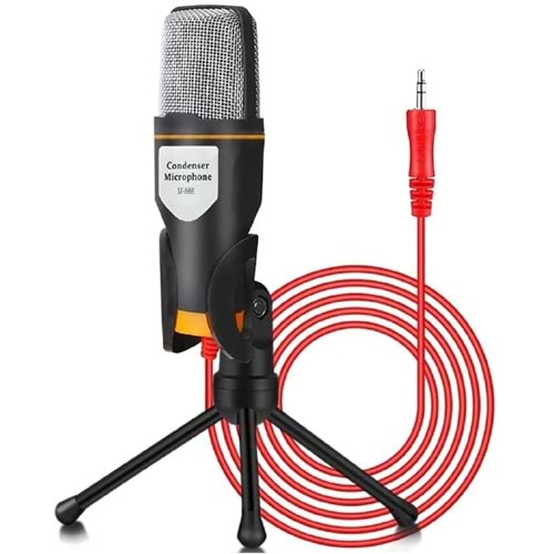 APPA Computer Microphone SF-666 with Tripod Stand for PC, Laptop SRF-1166