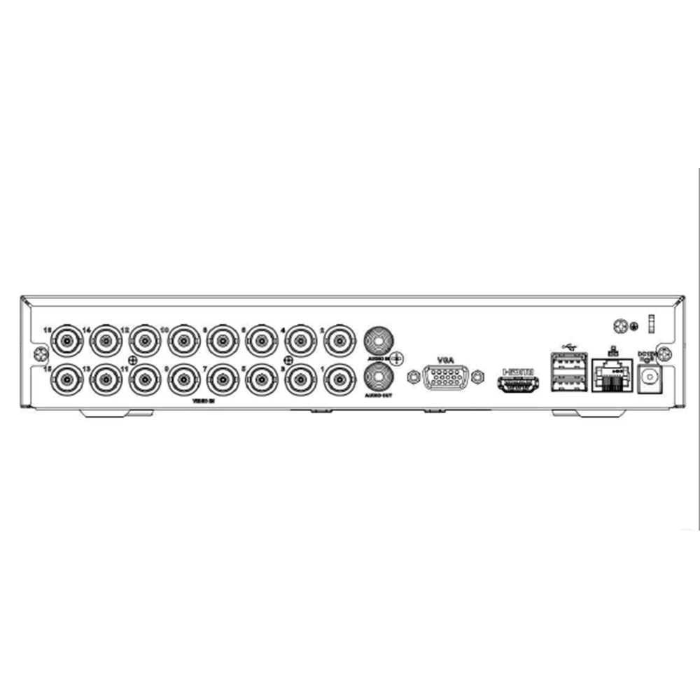 Dahua XVR1B16 16 Kanal H.265 + 1xSata 1xSes (HDCVI+AHD+TVI+ Analog +IP)