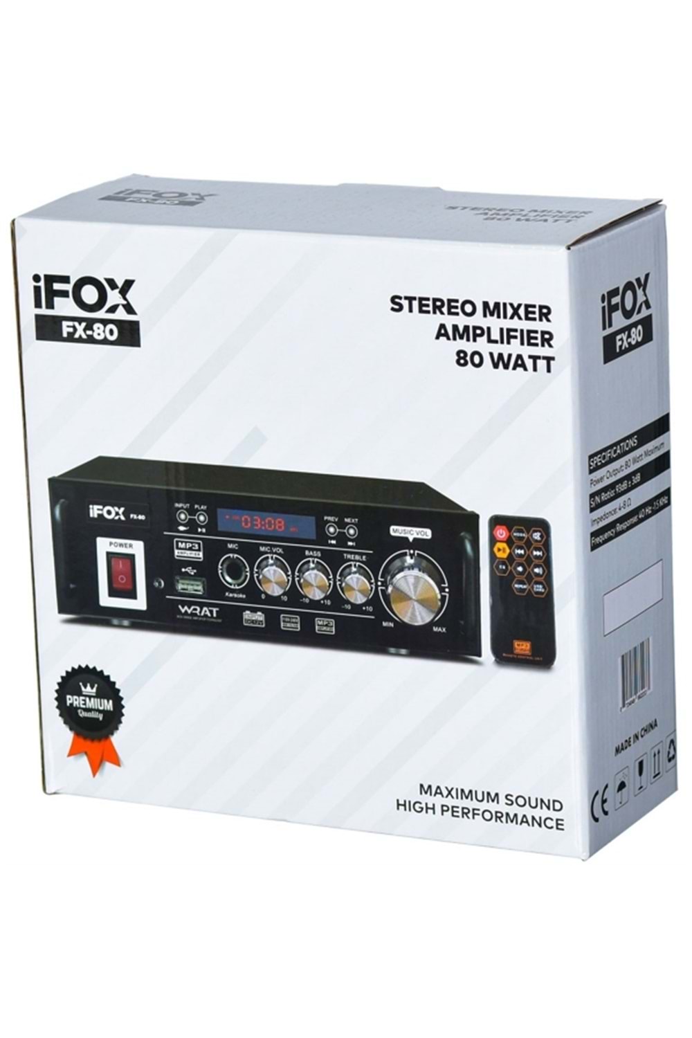 İFOX Usb Li 80W Stereo Amfi FX-80