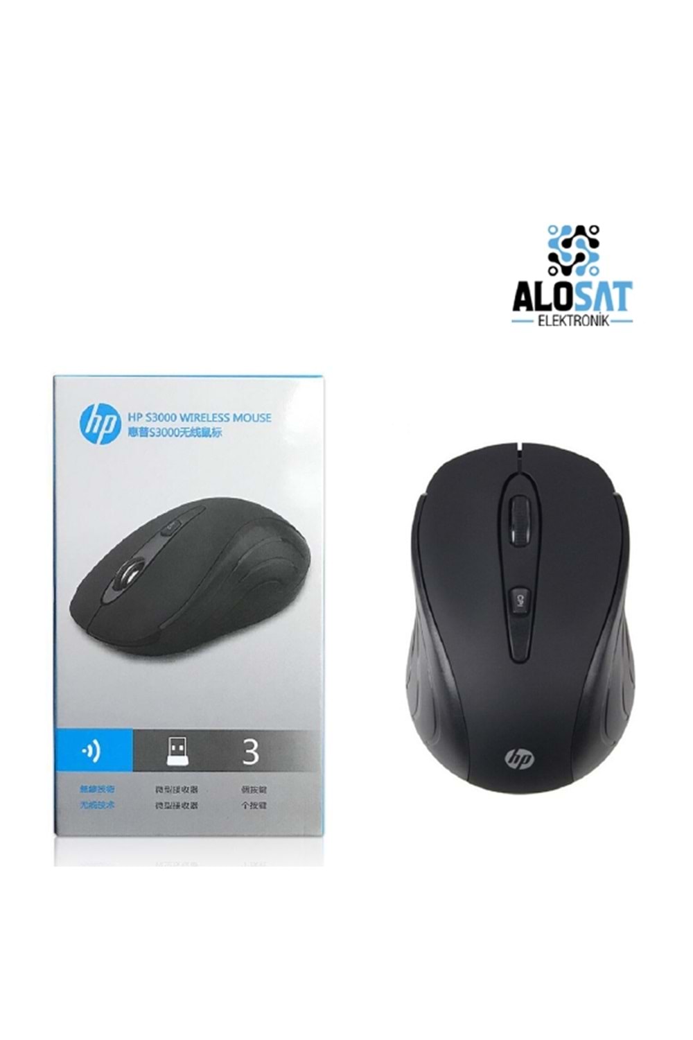 MOUSE KABLOSUZ WIRELESS 2.4GHZ 1600DPI HP-S3000