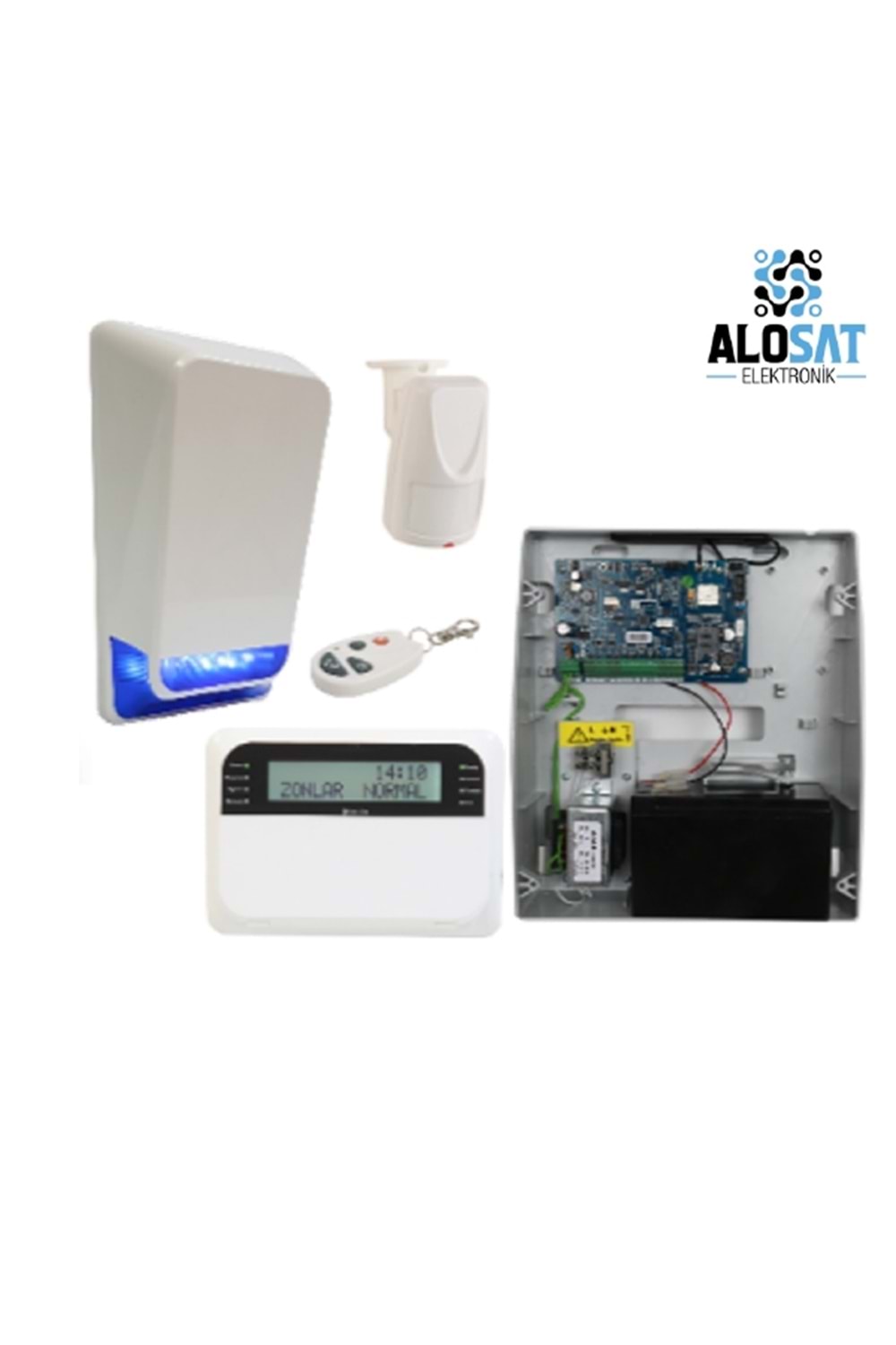 Teknim TSP-5324LCDA GSM/GPRS li Pars Alarm Sistemi Set