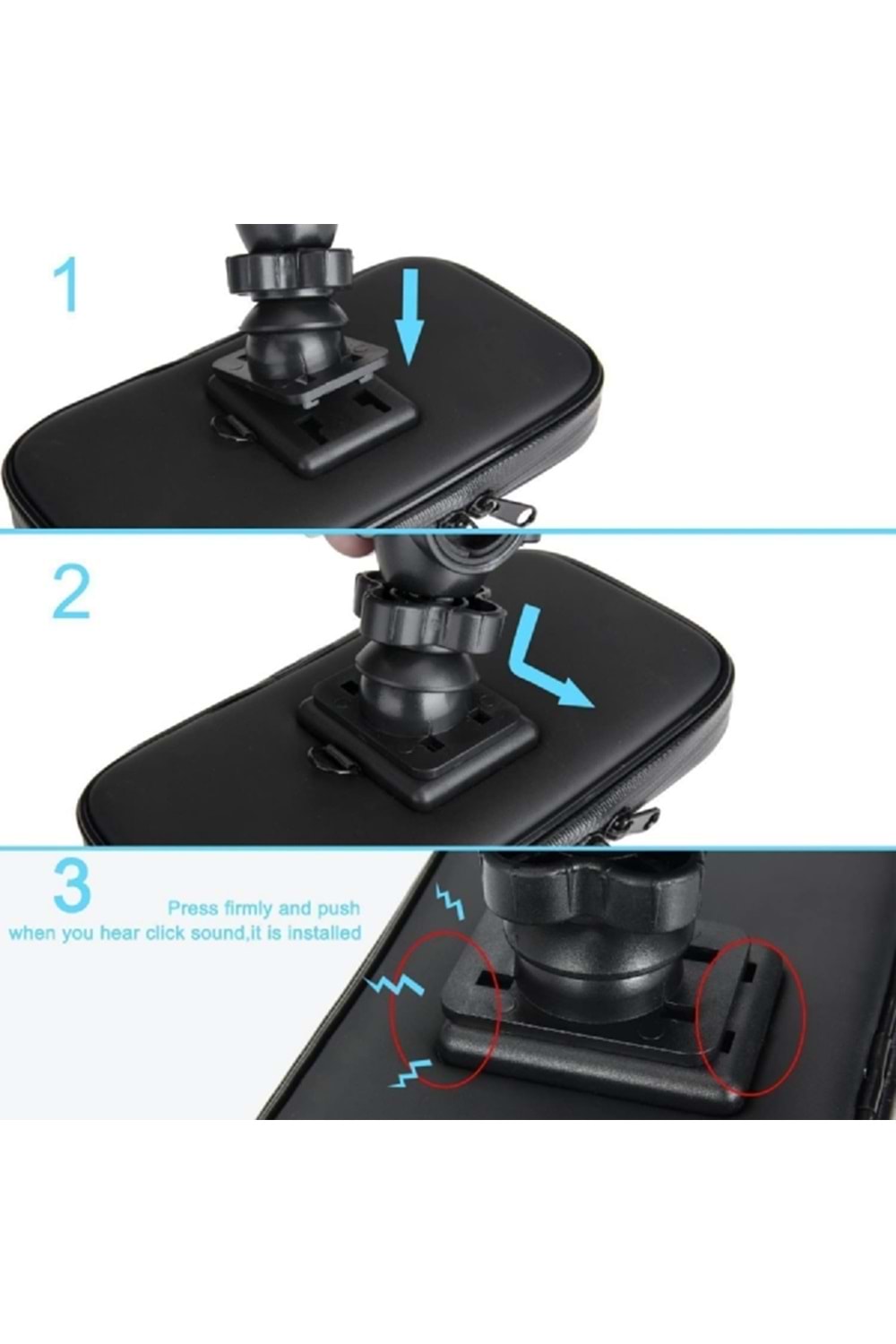 Panaaz Fashion Weather Resistant Bike Mount Stand Case For Bike Phone Holder for All Smartphone [4-6 Inch Screens] Bike Mount Bicycle Holder in Black Colour #alosat