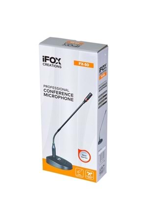 İFOX FX-50 KABLOLU IŞIKLI DİNG DONG LU KÜRSÜ MİKROFONU #alosat