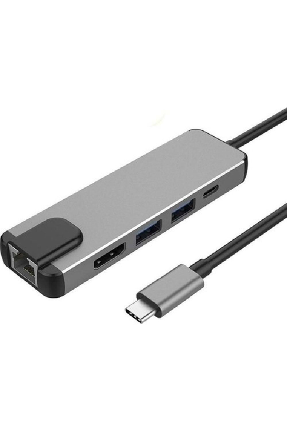 ALOSAT T664 Type-C To 4K HDMI Hub 5in1 RJ45 Lan 2 x USB 3.0 Type-C Port