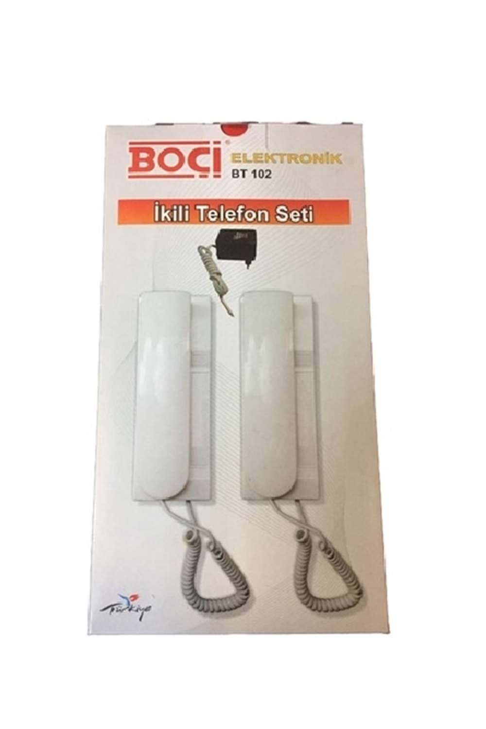Boçi Bt102 Adaptörlü Ikili Telefon Seti #ALOSAT