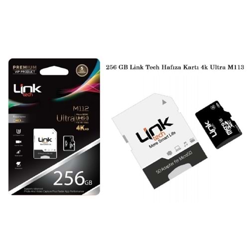 Linktech 256GB Link Tech Hafıza Kartı Ultra 4K M113