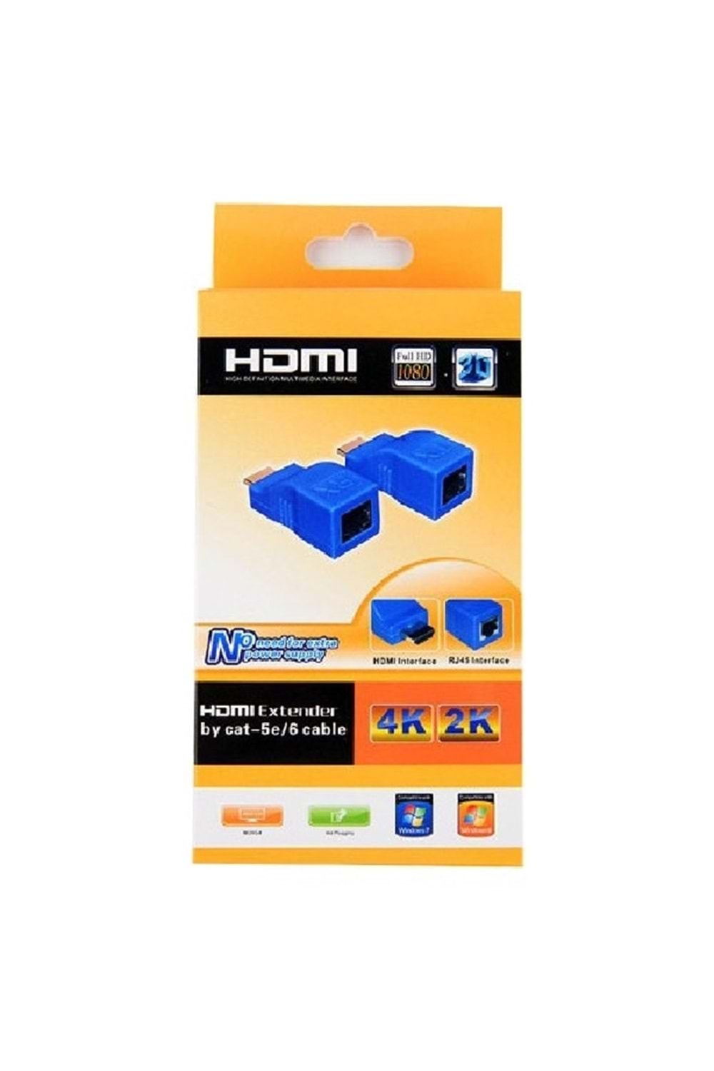 Hdmı Extender 4K 3D Rj45 Cat6 ile 30m Hdmı Uzatıcı