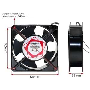 Fan 120X120 220V Kare Metel Kasa