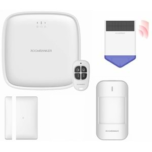 ROOMBANKER 4G/WIFI Kablosuz Akıllı Alarm Sistemi Hırsızlığa Karşı Ev Güvenlik Kiti ( 1 adet Kablosuz 4G/WIFI ALARM PANELİ + 1 adet Kablosuz HARİCİ SİREN1 Sularlı + adet Kablosuz MANYETİK KONTA + 1 adet Kablosuz HAREKET DEDEKTÖRÜ + 1 adet Kumanda + AL