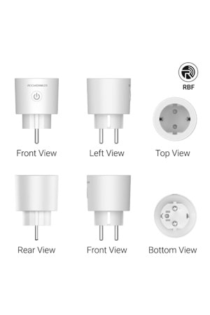 ROOMBANKER Akıllı Fiş PL1 - Çocuk Kilidi ve Enerji İzlemeyi Destekler (Akım, Gerilim, Güç Tüketimi) - hub ile 1900 m'ye kadar son derece uzun mesafeli iletişim iki yönlü iletişim