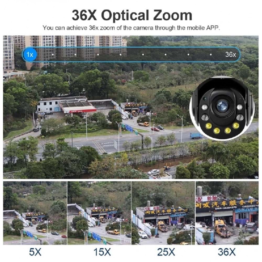 ALOSAT SR36X OPTİK ZOOMLU WİFİ KABLOSUZ KAMERA