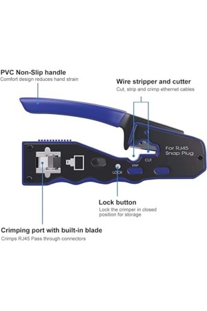 ALOSAT SSRJ45 YENİ NESİL KESME SIKMA PENSESİ ERGONOMİK TASARIM YÜKSEK KALİTE